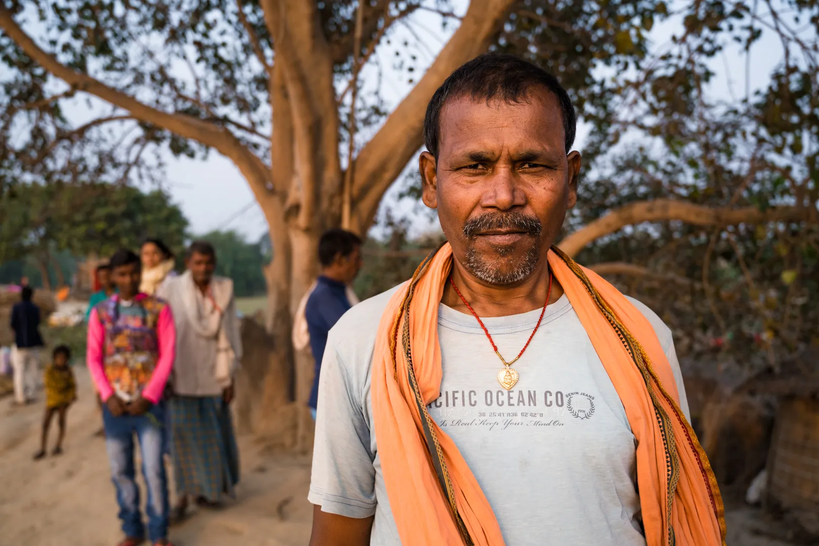 Fisherman Ganga Sanhi lives along the river Ganges in India.