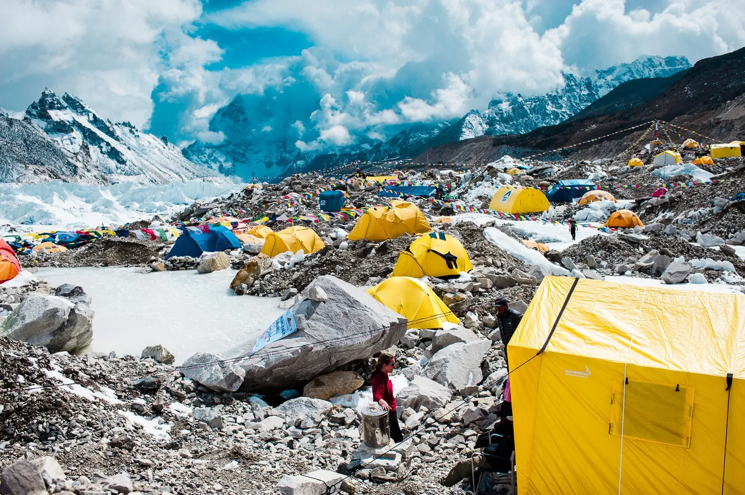 From the Khumbu valley along the trail to Mount Everest.