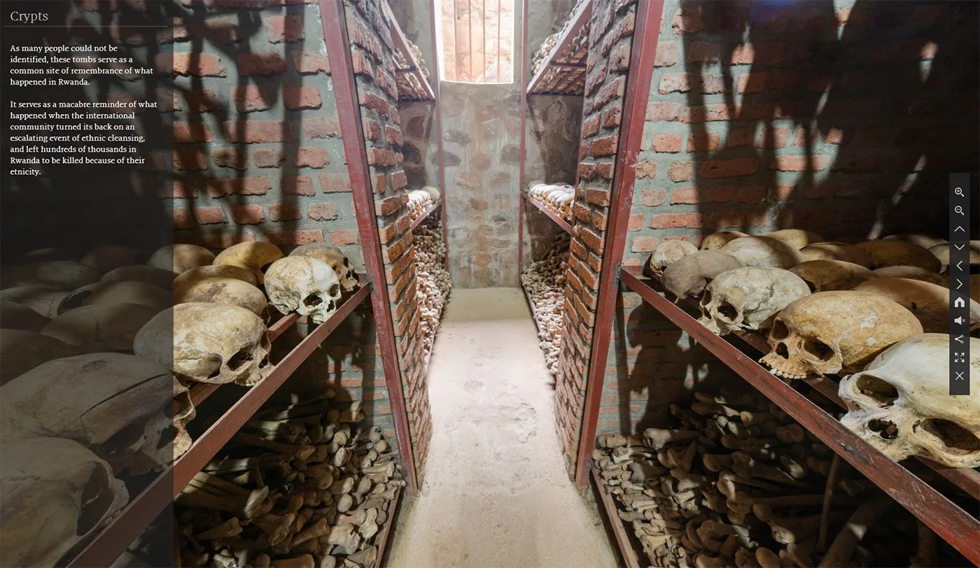 Walk through the church of Nyamata, where one of the worst massacres of the Rwanda Genocide took place.